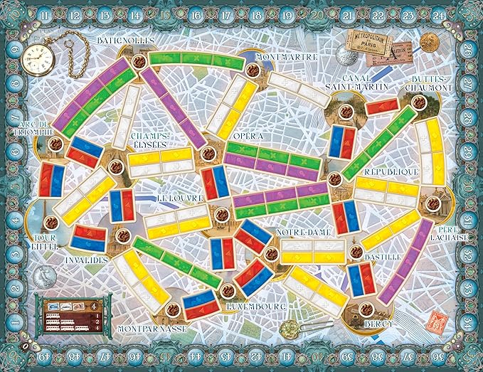 Ticket to Ride Paris Board Game - Train Route-Building Strategy Game with Detailed Parisian Buses, Fun Family Game for Kids & Adults, Ages 8+ , 2-4 Players, 10-15 Min Playtime, Made by Days of Wonder