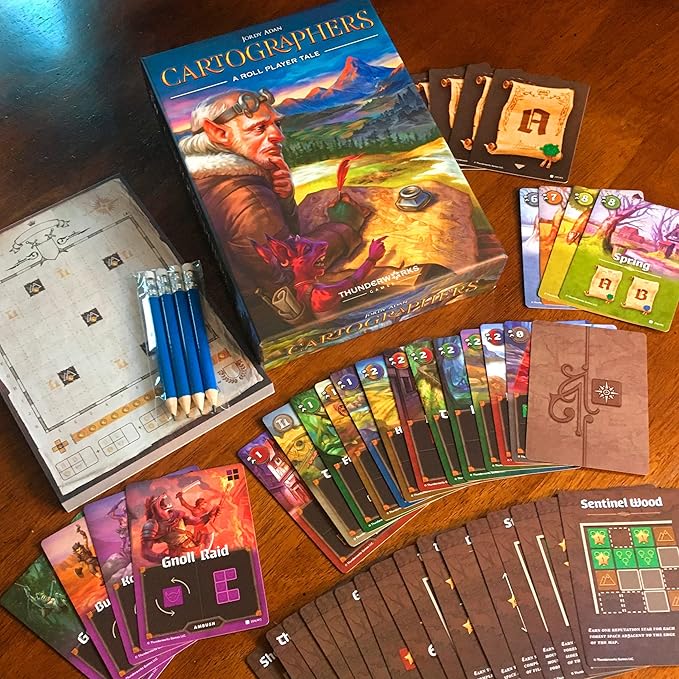 Cartographers: A Roll Player Tale | Award-Winning Game of Fantasy Map Drawing | Strategy Board Game | Flip and Write | Family Game for 1-100 Players | 30-45 Minutes