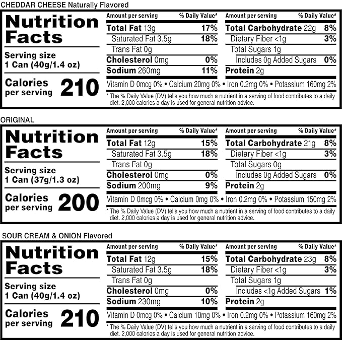 Pringles Potato Crisps Chips, Lunch Snacks, Variety Pack, 13.7oz Pack (10 Cans)