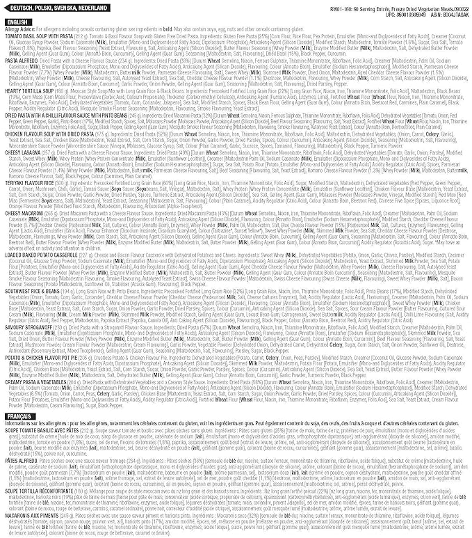 ReadyWise Entrée Bucket - 60 Servings, Emergency Food Supply for Survival Kit, Protein Meals, Freeze Dried Food, Ready to Eat Camping & Road Trip Essentials, up to 25 Year Shelf Stable Life