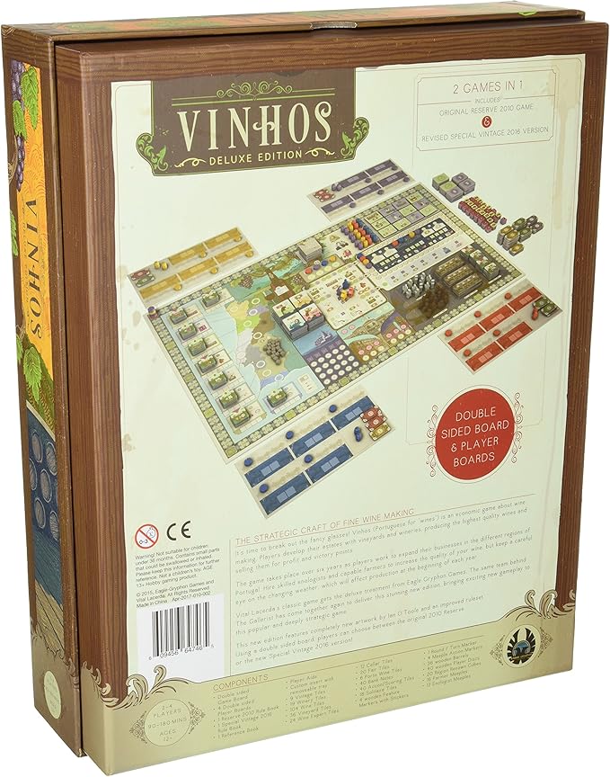 Eagle Games Vinhos Deluxe Board Game Strategy Board Game