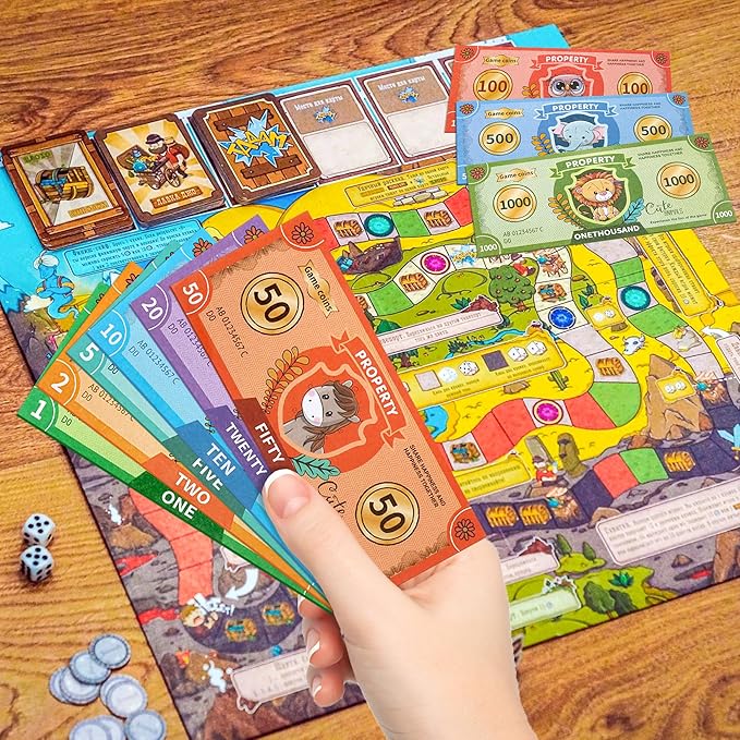 450 Pieces Prop Money Play Money, 9 Types of Small Animals banknotes, Number Learning Education, Develops Early Math Skills, Board Games, Magic, Videos