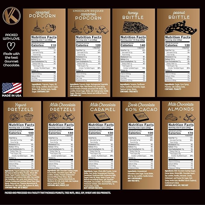 KREMERY Creamy Chocolate Cravings - Chocolate Covered Pretzels & Caramel Popcorn Gift Basket, in Seagrass Tray + Ribbon (Premium, 2.5 lbs) Food Arrangement, Kosher Dairy, USA Made