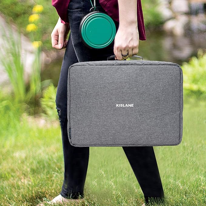 KISLANE Board Game Carrying Case with 18 Pockets for Board Games, Pieces, Tokens, Cards and More, Expandable Board Game Storage Solution for Travel, Party, Gathering