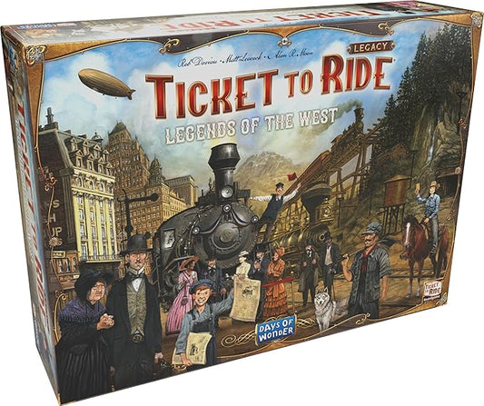 Ticket to Ride Legacy: Legends of The West Board Game - The Ultimate Train Adventure! Strategy Game, Family Game for Kids & Adults, Ages 10+, 2-5 Players, 20-90 Min Playtime, Made by Days of Wonder