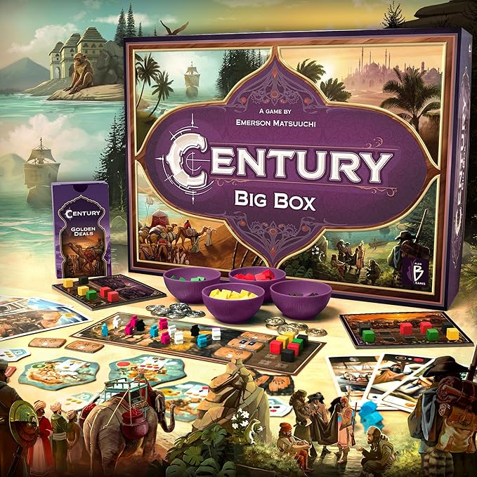 Century Big Box Board Game - Complete Trilogy Collection for Global Trading Adventures - Strategy Game for Kids and Adults, Ages 8+, 2-4 Players, 30-45 Min Playtime, Made by Plan B Games