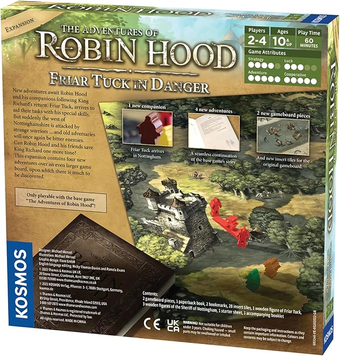 The Adventures of Robin Hood: Friar Tuck in Danger | Storytelling Game | Expansion| Fantasy Boardgame | 2 to 4 Players | Ages 10+