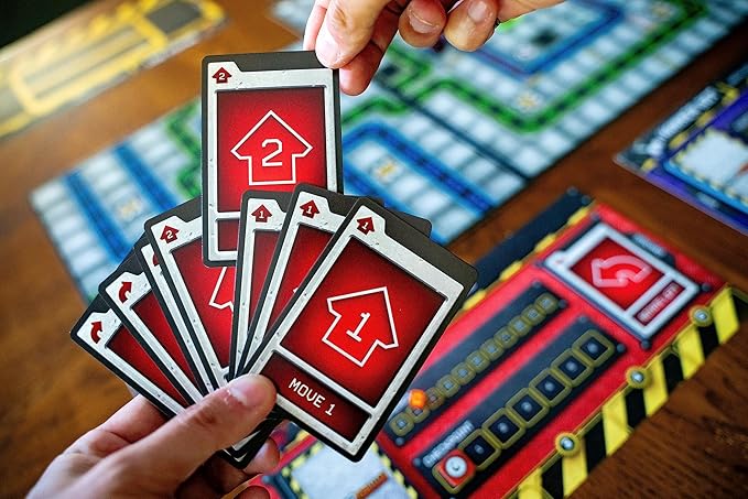 Renegade Game Studios | Robo Rally | Strategy Board Game for 2-6 Players, Ages 12+ with 6 Pre-Painted Robot Miniatures