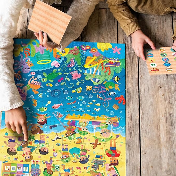 Beach Observation Puzzle - A Family Search & Find Game About Ocean Conservation - Fun & Educational Preschool Games for Boys and Girls - Learning Resources for Kids Ages 4-6 by Adventerra Games