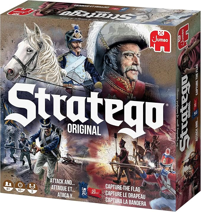 Jumbo, Stratego - Original, Strategy Board Game, 2 Players, Ages 8 Year Plus