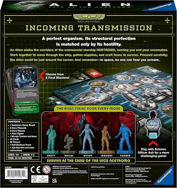 Ravensburger Alien: Fate of The Nostromo Board Game for Ages 10 & Up – A Cooperative Strategy Game of Suspense