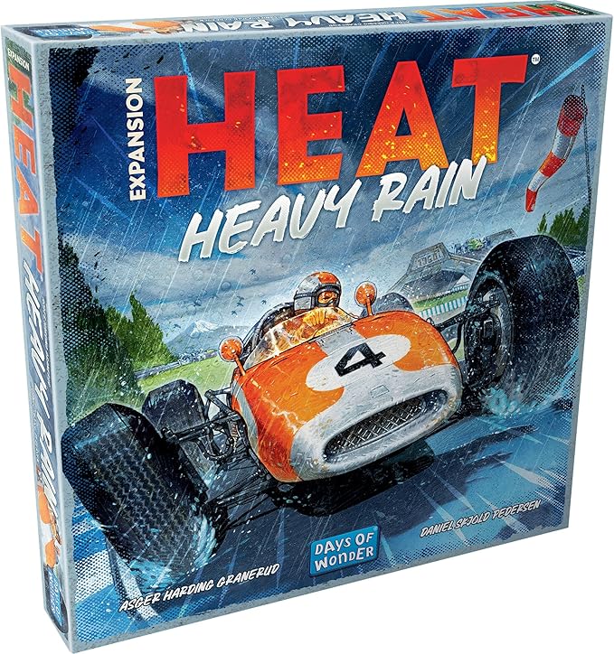 Heat: Heavy Rain Board Game Expansion - New Japan & Mexico Tracks! Intense Car Racing Strategy Game, Fun Family Game for Kids & Adults, Ages 10+, 1-7 Players, 60 Min Playtime, Made by Days of Wonder