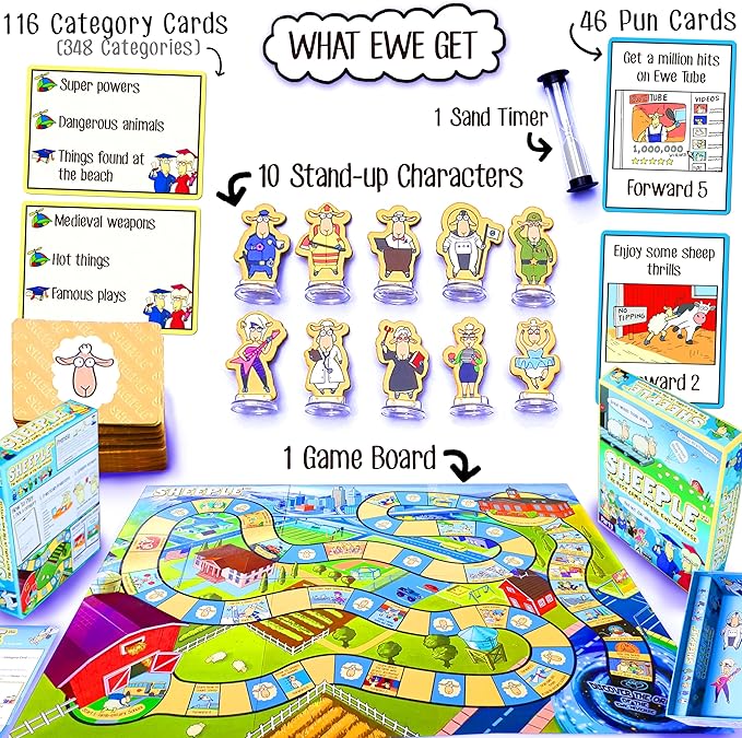SHEEPLE™ - Where Great Minds Think Alike - Funny Word Association Party Game - Easy to Learn & Play Family Board Game - for Adults, for Teens, and for Kids - All Ages 8 & Up, 3-12 Players