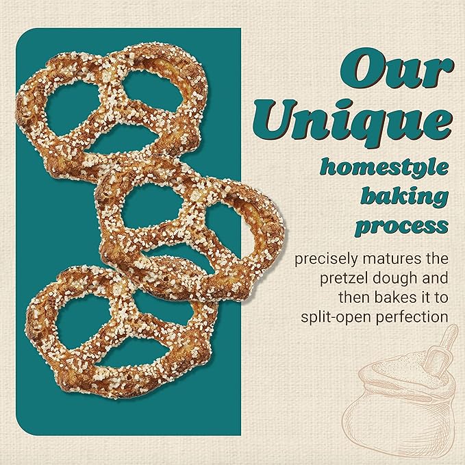 Unique Snacks Extra Salt Splits Pretzels, Original Split-Open Pretzels, Delicious Homestyle Baked Snack Bag, OU Kosher, and Non-GMO Food, No Artificial Flavor, 11 Oz. Bag, Pack of 12