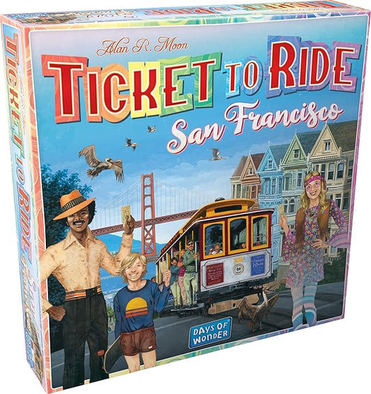 Ticket to Ride San Francisco Board Game - Fast-Paced Railway Adventure in The City by The Bay! Fun Family Game for Kids & Adults, Ages 8+, 2-4 Players, 10-15 Minute Playtime, Made by Days of Wonder