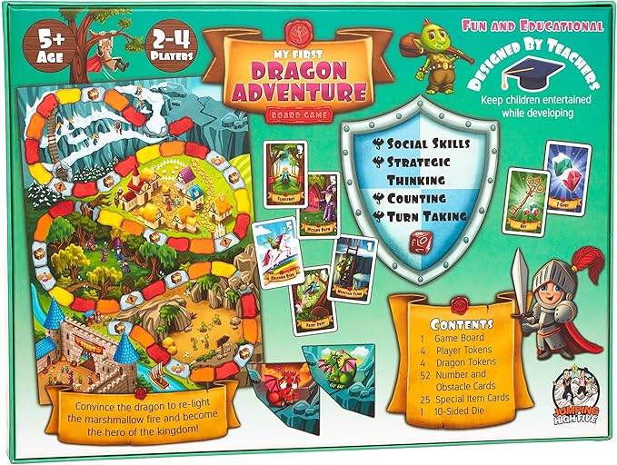 My First Dragon Adventure Board Game - Kids Save The Kingdom, Beginner Fantasy Adventure Game for Children 5+, Exciting Hands-On Dragon Fun for Family Game Night