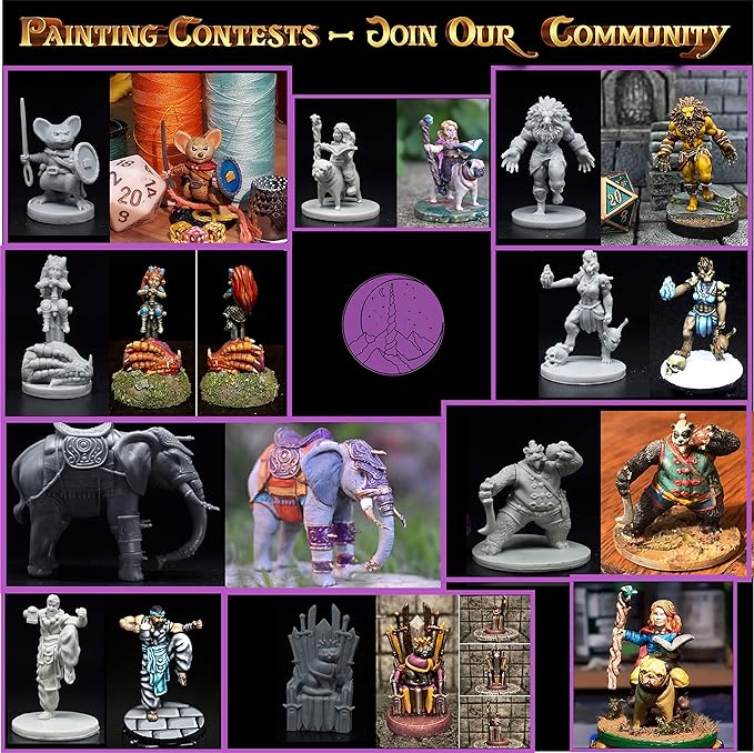 Hero, Player-Character, NPC DND Miniatures, 28mm32mm Unpainted D&D Minis Dungeons & Dragons Figures D D Bulk Pathfinder Fantasy Tabletop Fantasy Minis Set