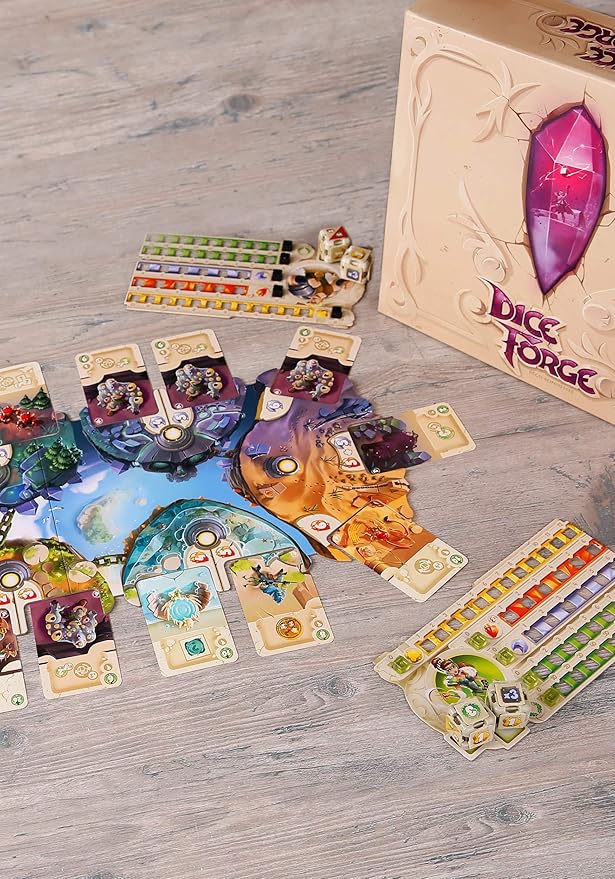 Dice Forge Board Game - Customize Your Fate, Conquer the Gods! Dice Crafting Strategy Game, Fun Family Game for Kids & Adults, Ages 10+, 2-4 Players, 45 Minute Playtime, Made by Libellud