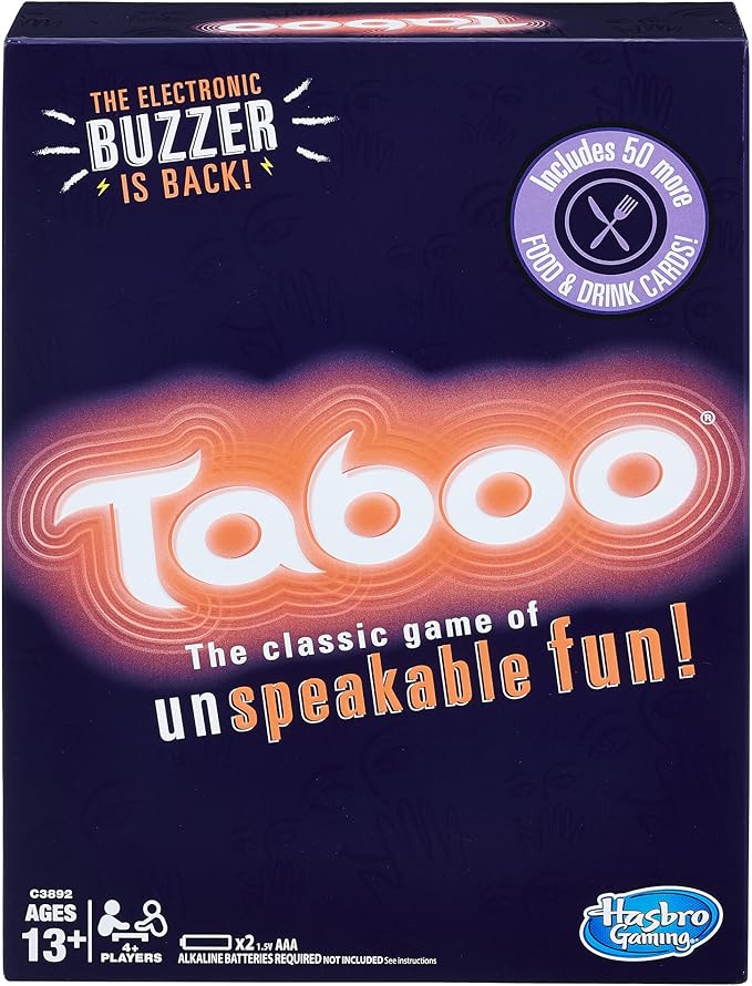 Hasbro Gaming Taboo Party Board Game with Buzzer for Kids Ages 13 and Up (Amazon Exclusive)