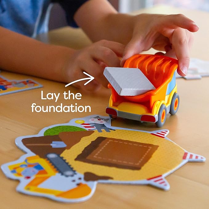 HABA My Very First Games Building Site, A Cooperative Learning Kids Game, Toddler Learning Activities & Games for 2+ Year Olds with Included Toy Truck