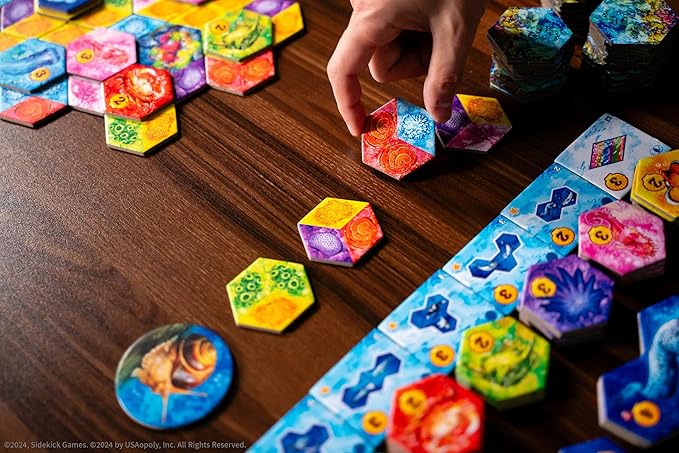 Aqua Board Game, Fun Strategy Game for Adults and Family, Thematic Oceanic Tile Placement Game, Ages 8+, 1-4 Players, 30-45+ Minute Playtime, Solo and Competitive Modes