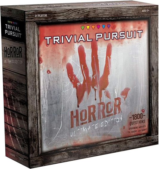 Trivial Pursuit Horror Ultimate Edition | Horror Trivia Game Featuring 1800 Questions from Classic Horror Films & Books | Collectible Trivia Board Game for Fans of Horror Movies
