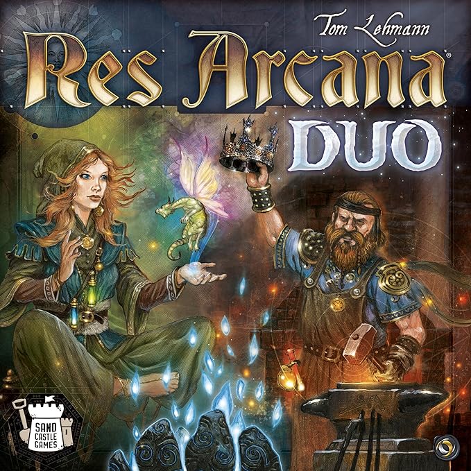 Res Arcana Duo Board Game - Strategic Two-Player Duel! Expandable Game System, Fantasy Adventure Game for Kids & Adults, Ages 14+, 2 Players, 20 Min Playtime, Made by Sand Castle Games