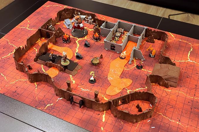 Dragon's Lair Adventure Set - Mini Dungeon Castle Cavern DND Terrain for Tabletop RPGs, Dungeons & Dragons, Pathfinder, War Gaming, and More! - by DCD (123+pcs, 4sqft)