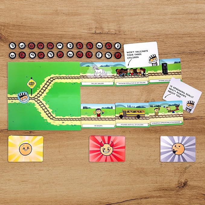 Skybound Trial by Trolley: an Adult Card Game of Moral Dilemmas and Murder | Party Game Games and Cyanide and Happiness | 3-13 Players, Ages 14 and Up