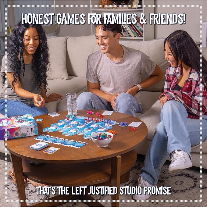 Left Justified Jewels for The Emperor Penguin Board Game – Fun, Engaging, and Funny for Families, Friends, Adults, Kids, and Teens – A Good Gift Idea – Great for Game Night – 2 to 5 Players