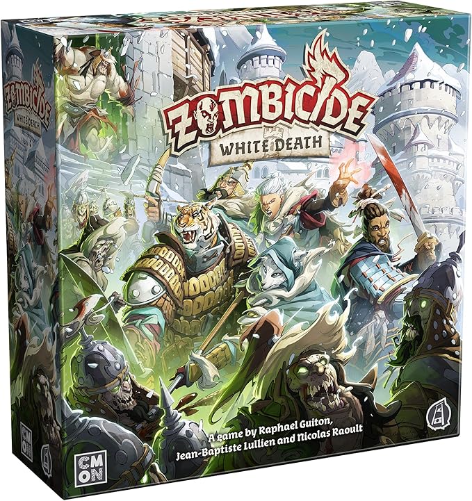 Zombicide White Death Board Game - Battle The Undead Siege in The Frozen North! Cooperative Strategy Game with Tabletop Miniatures, Ages 14+, 1-6 Players, 1 Hour Playtime, Made by CMON