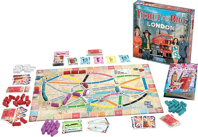 Ticket to Ride London Board Game - Train Route-Building Strategy Game, Fun Family Game for Kids & Adults, Ages 8+, 2-4 Players, 10-15 Minute Playtime, Made by Days of Wonder