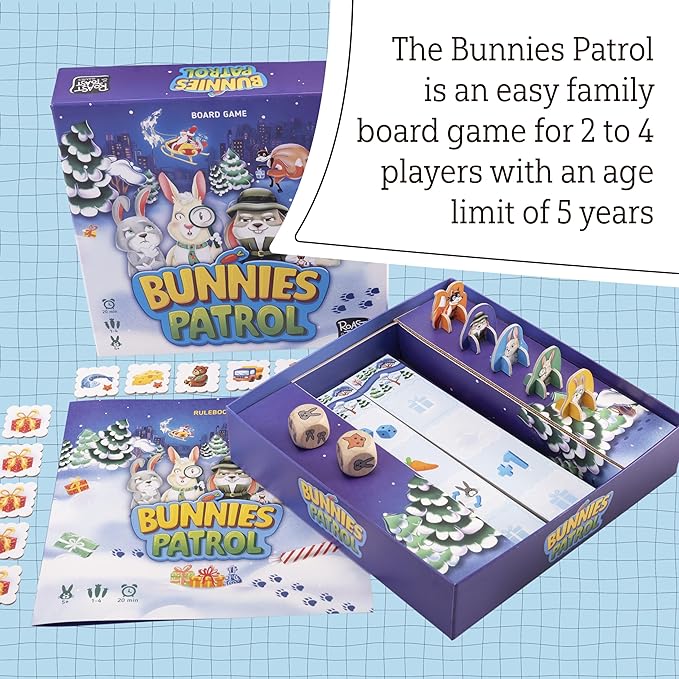 The Bunnies Patrol | Family Board Game | Board Game for Adults and Family | Adventure Board Game | Ages 5+ | for 2 to 4 Players | Average Playtime 20 Minutes