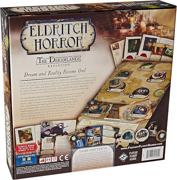 Eldritch Horror The Dreamlands Board Game EXPANSION | Mystery Game | Cooperative Board Game for Adults and Family | Ages 14+ | 1-8 Players | Avg. Playtime 3 Hours | Made by Fantasy Flight Games
