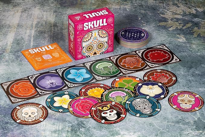 Space Cowboys Skull Party Game - Bluffing and Strategy Game Fun for Game Night, Family Board Game for Kids & Adults, Ages 13+, 3-6 Players, 30 Minute Playtime, Made