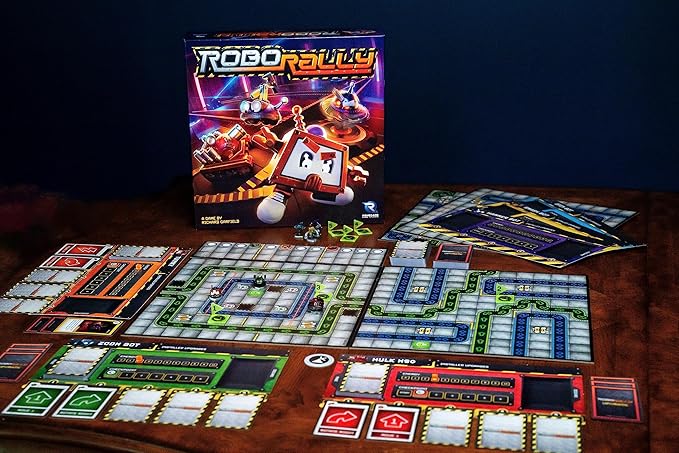 Renegade Game Studios | Robo Rally | Strategy Board Game for 2-6 Players, Ages 12+ with 6 Pre-Painted Robot Miniatures