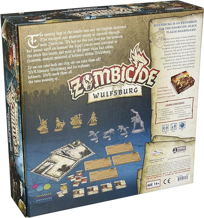 Zombicide Black Plague Wulfsburg Board Game EXPANSION | Strategy Game | Cooperative Board Game for Teens and Adults | Zombie Board Game | Ages 14+ | 1-6 Players | Avg. Playtime 1 Hour | Made by CMON