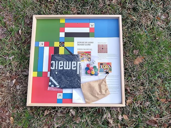 Jamaican Ludo Original Edition | 24in x 24in Board Game | Family Game Night Activity | Fun Easy Multi-Player Entertainment (4 Players, Ages 6+)