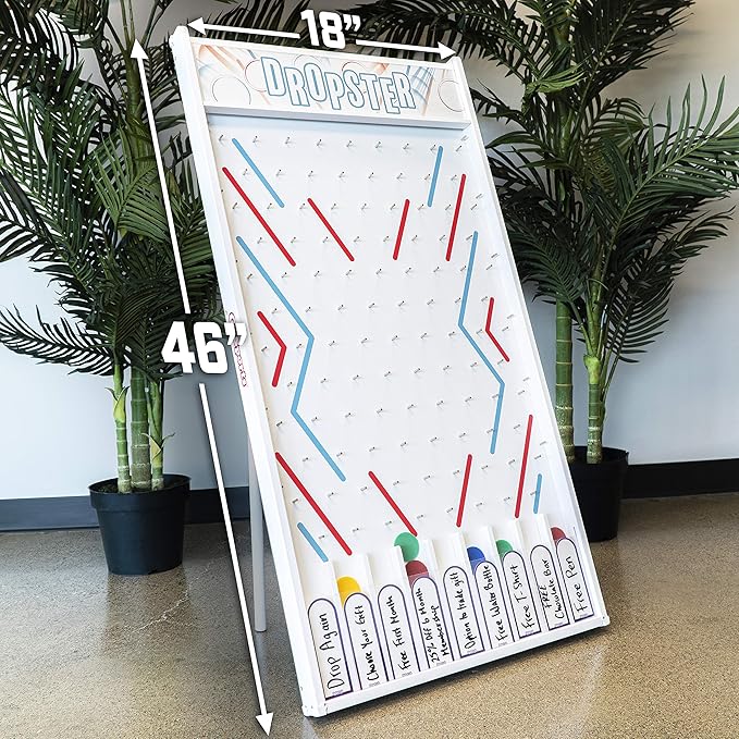 GoSports DROPSTER Prize Drop Game with Customizable Slots - Game Show Style Coin Drop - Great for Trade Show Prizes, Educational Trivia, Party Games & More