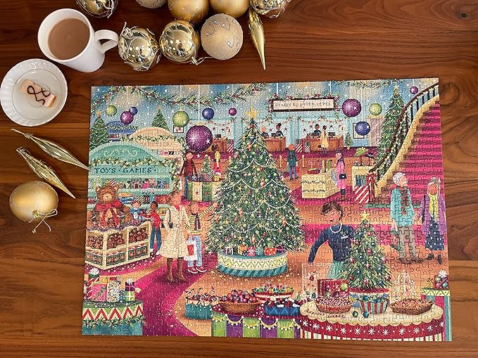Surprises in Store 1000 Piece Jigsaw Puzzle | Christmas Jigsaw Puzzle | Sustainable Puzzle for Adults | Premium 100% Recycled Board | Great Gift for Adults | Gibsons Games