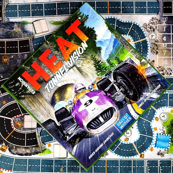 Heat: Tunnel Vision Board Game Expansion - New Tracks, Championship Season & Front Wing Module! Racing Strategy Game for Kids & Adults, Ages 10+, 1-7 Players, 60 Min Playtime, Made by Days of Wonder