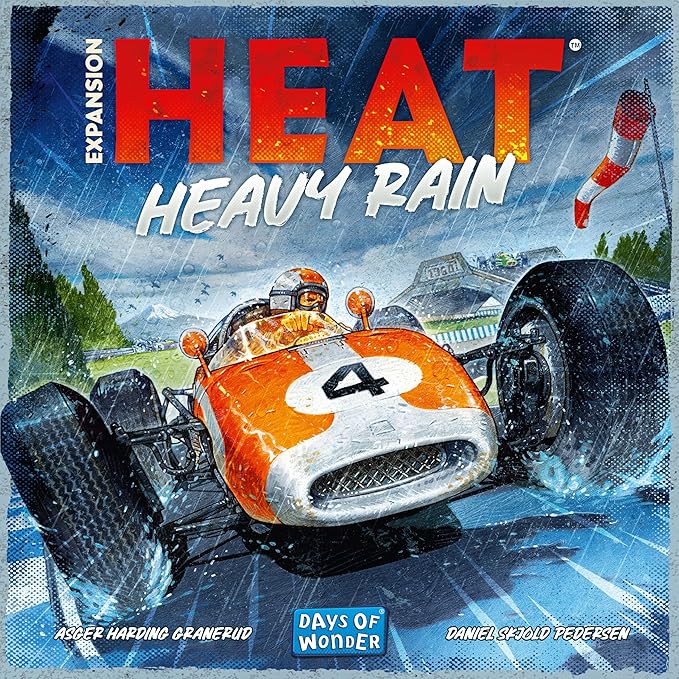 Heat: Heavy Rain Board Game Expansion - New Japan & Mexico Tracks! Intense Car Racing Strategy Game, Fun Family Game for Kids & Adults, Ages 10+, 1-7 Players, 60 Min Playtime, Made by Days of Wonder