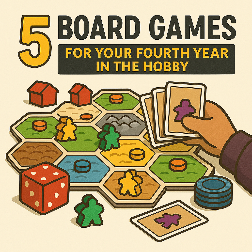 5 Board Games for Your Fourth Year in the Hobby