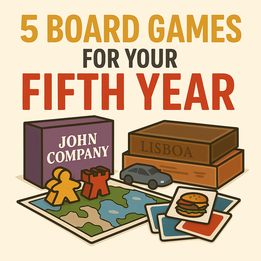 5 Board Games for Your Fifth Year into the Hobby