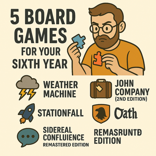 5 Board Games for Your Sixth Year into the Hobby