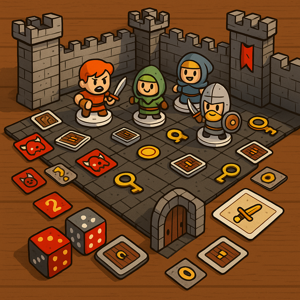 mini dungeon castle board game