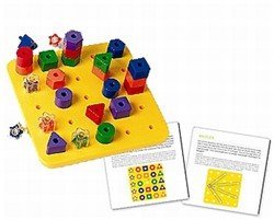 Discovery Toys Giant PEGBOARD with Stacking Shapes & Activity Cards| Kid-Powered Learning | STEM Toy Early Childhood Development 19 Months and Up