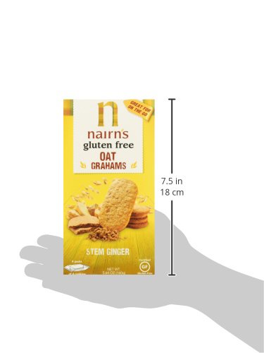 Nairn's Gluten-Free Stem Ginger Oat Grahams - Healthy, Tasty and Safe for Celiacs. Perfect On-the Go Snack .High Fiber, No Artificial Colors, Flavors, or Preservatives, 5.64oz