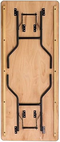 Flash Furniture Gael 8-Foot Rectangular Wood Folding Banquet Table with Clear Coated Finished Top