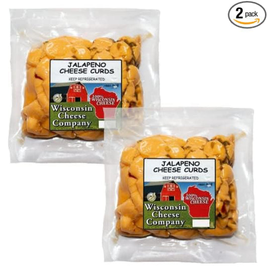 Wisconsin Cheese Company - 100% Wisconsin Jalapeno Cheddar Cheese Curds 10 oz. (Pack of 2)